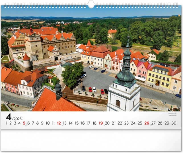 Nástenný kalendár Panoramata Česka 2026