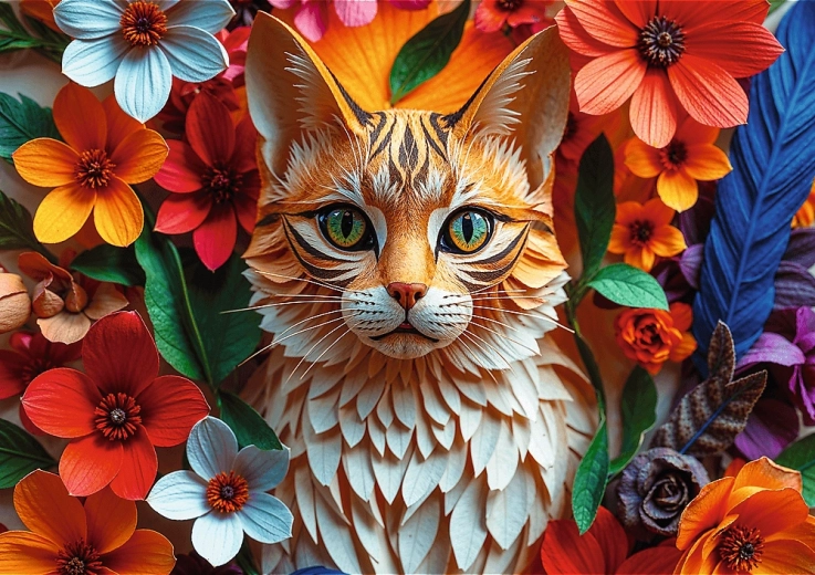 Puzzle Paper Art: mačka 1000 dielikov