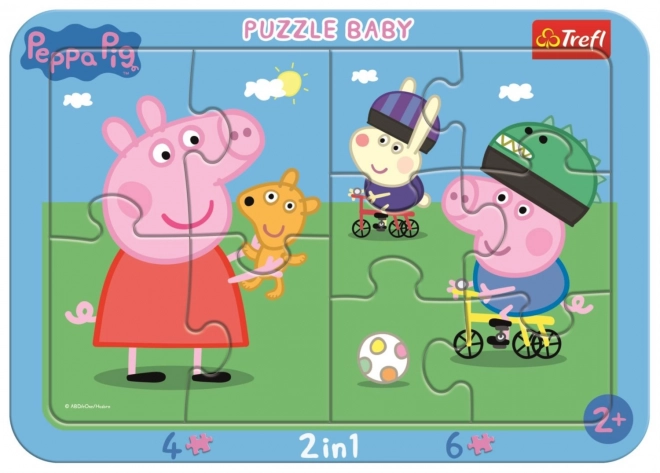 Puzzle Ramkowe Baby - Veselá prasiatko Peppa
