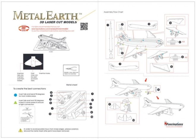 Metal Earth 3D Puzzle Dopravné lietadlo Boeing 747