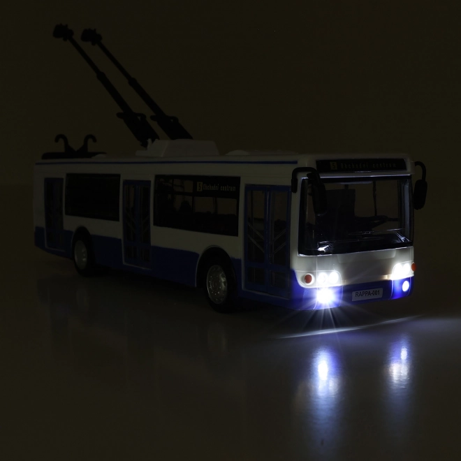 Autobus so zvukovými efektmi 28 cm modrý