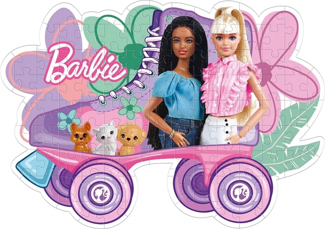 Obrysové puzzle Barbie: Brusle 104 dielikov