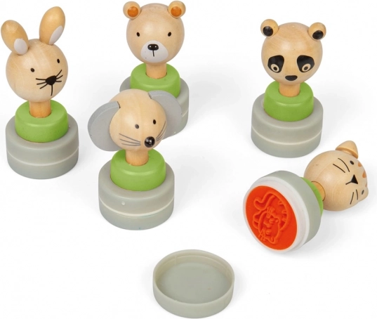 Drevené pečiatky so zvieratkami Bigjigs Toys