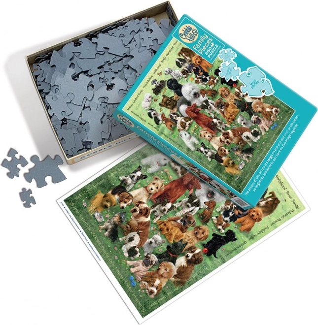 Rodinné puzzle Štěněcí láska