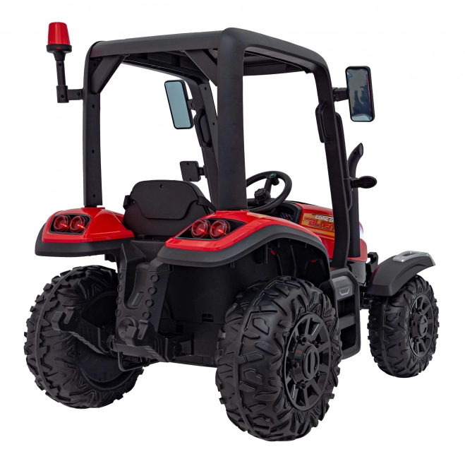 Traktor s prívesom červený