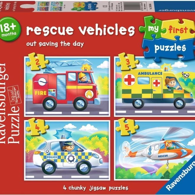 Ravensburger moja prvá puzzle: Záchranárske vozidlá 4v1