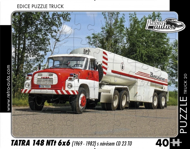 Retro Auta Puzzle Tatra s Návěsem