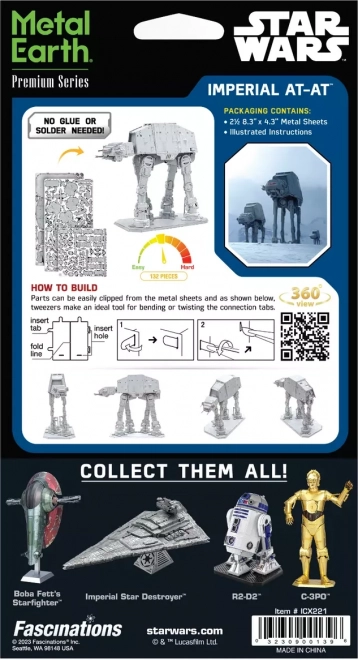 Metal Earth 3D puzzle Premium Series: Star Wars Imperiálny AT-AT