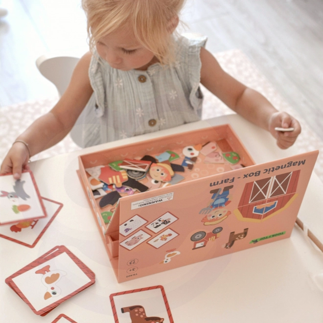 Tooky Toy Magnetická Skladačka Farma Puzzle