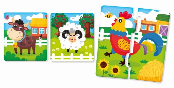 Farebné jednoduché puzzle