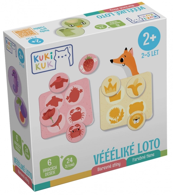 veľké loto farebné tiene