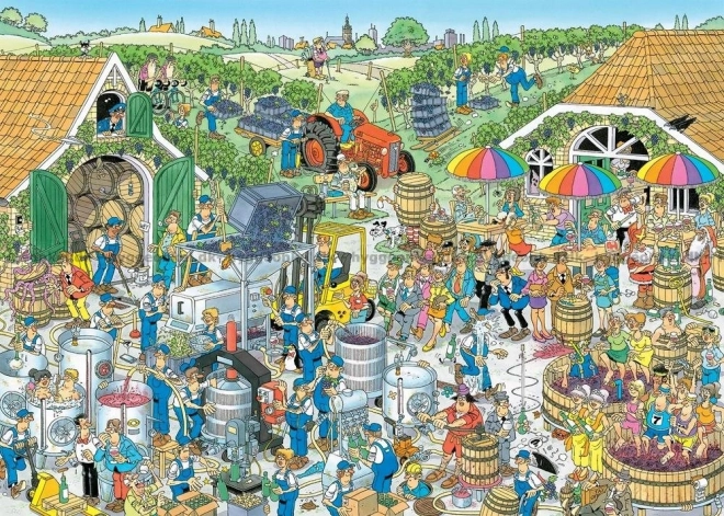 Puzzle Vítězné víno 1000 dielikov Jan van Haasteren