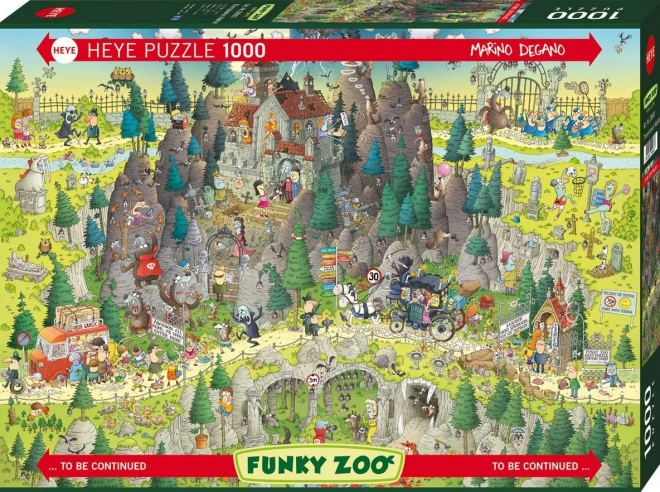 Puzzle Šílená ZOO: Expozícia Transylvánie