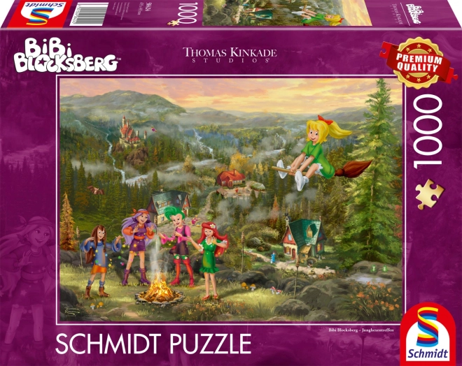 Puzzle Malá čarodejnica Bibi: Stretnutie malých čarodejníc 1000 dielikov