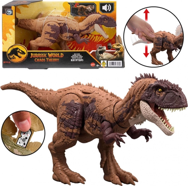Figúrka dinosaura Kryptops z Jurského sveta s divokým revom a pohyblivými časťami