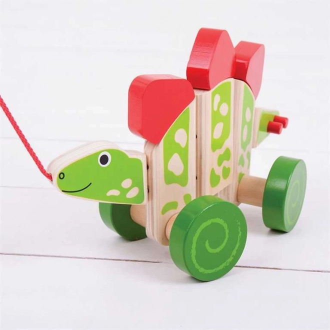 Bigjigs Baby ťahací dinosaurus Stegosaurus