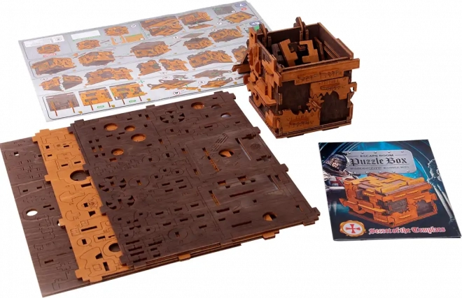 Drevené puzzle úniková miestnosť: Puzzle Skriňa 149 dielikov