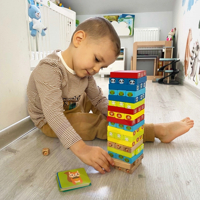 Drevená hra Jenga Zvieratá TOOKY TOY