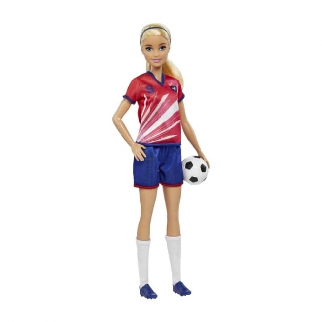 Barbie futbalistka červený dres