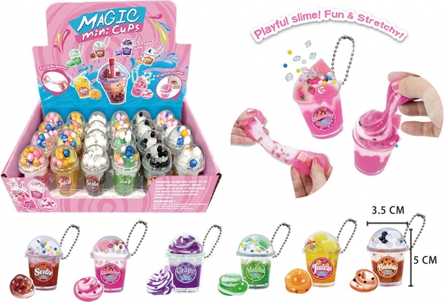 Prívesok s mini slizom v poháriku