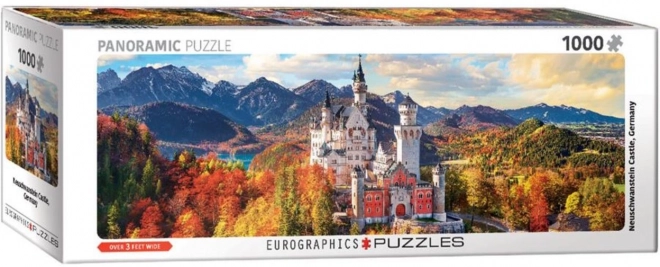 Panoramatické puzzle zámok Neuschwanstein, Nemecko 1000 dielikov