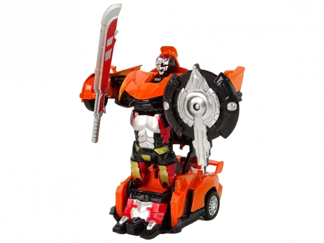 Auto robot 2v1 Transformers červený oranžový