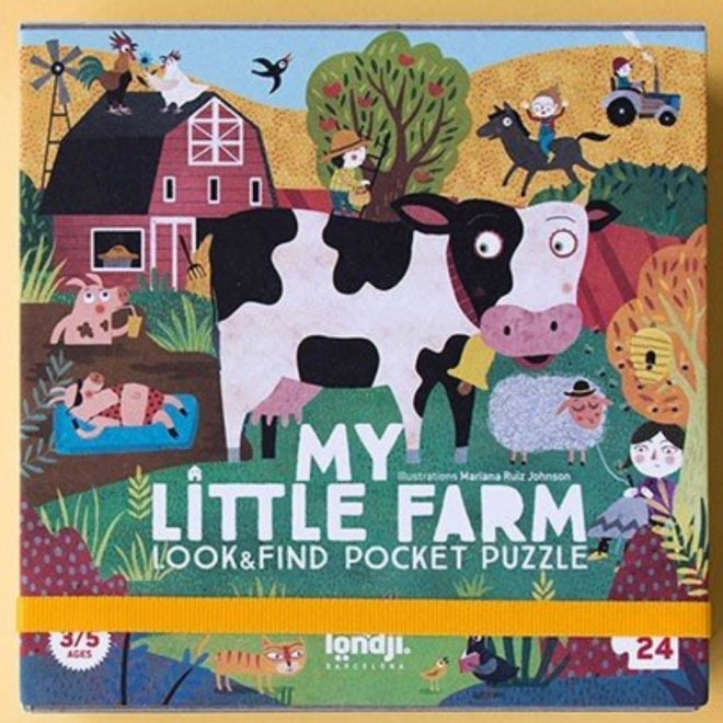 Vreckové puzzle Malá farma 24 dielikov