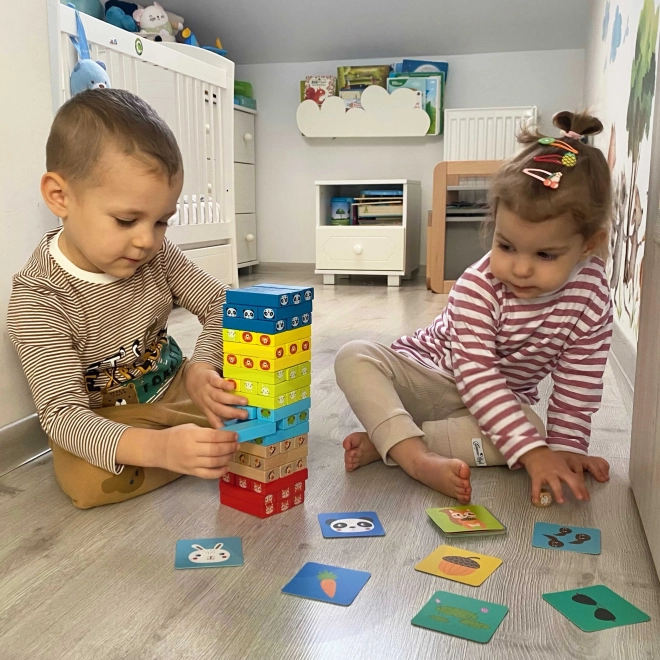 Drevená hra Jenga Zvieratá TOOKY TOY