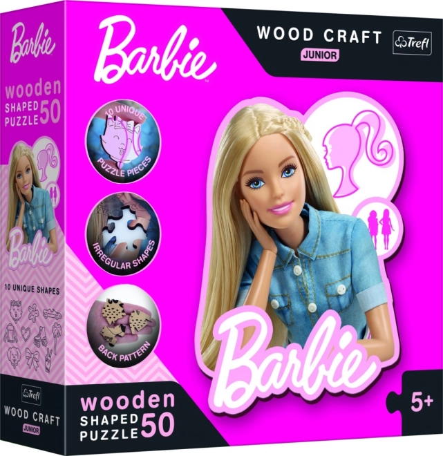 Drevené puzzle Junior Barbie 50 dielikov