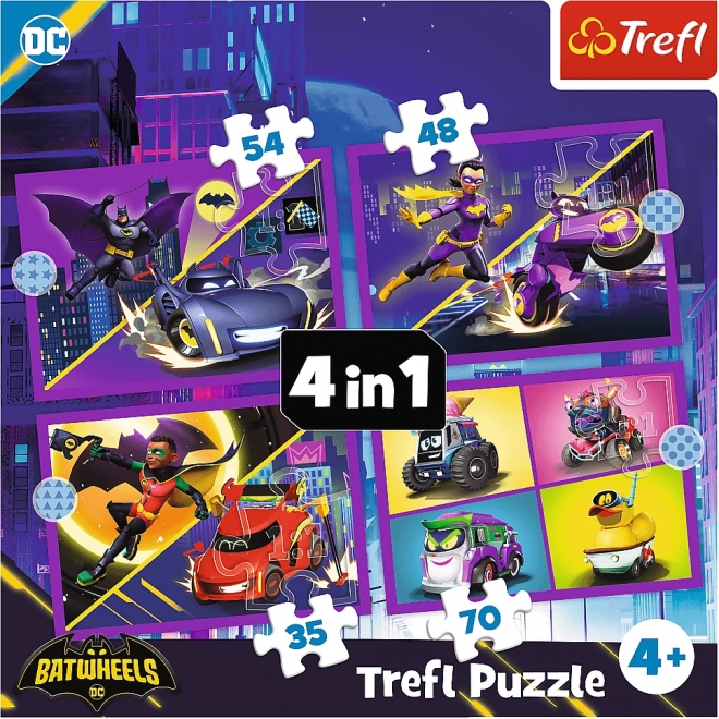 Trefl puzzle Batwheels: zoznámte sa 4v1