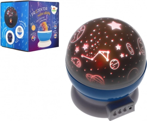 Projektor nočnej oblohy na batérie a USB, plast, 14 × 11 cm