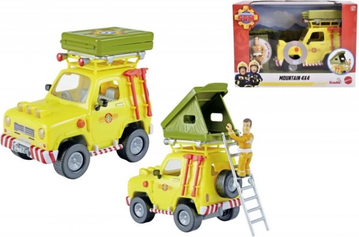 Požiarnik Sam terénne auto 4x4 s figúrkou 16 cm