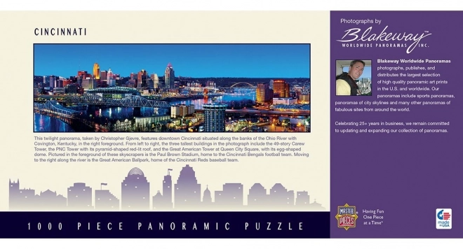 Panoramatické puzzle Cincinnati, Ohio 1000 dielikov