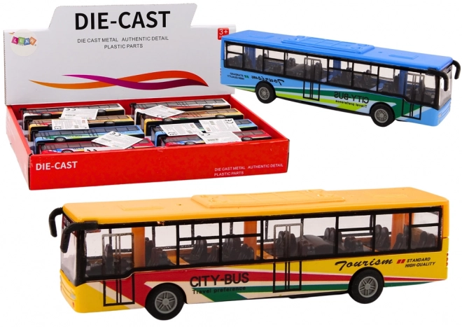 Mestský autobus s frikčným pohonom 15cm kovový