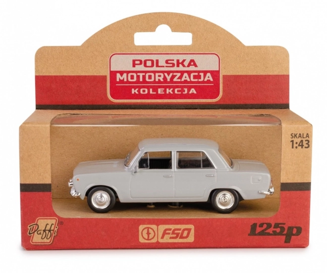 Kolekčný model PRL Fiat 125p popelavý