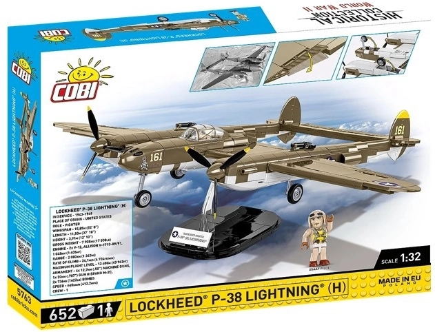 Stavebnica Lietadlo Lockheed P-38H Lightning
