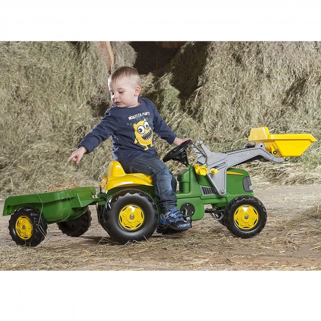 Traktor na pedále Rolly Toys John Deere so lyžicou a prívesom