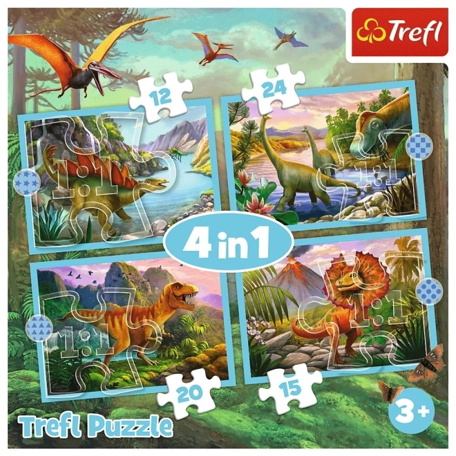 Výnimočné Dinosaure Puzzle 4v1