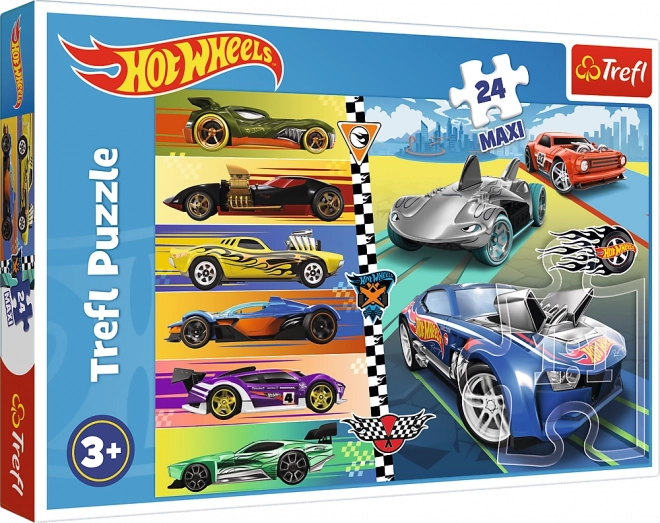 Puzzle 24 Maxi dielikov Rýchle autá Hot Wheels