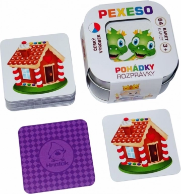 Pexeso Rozprávky v plechovej krabičke (64 kariet)