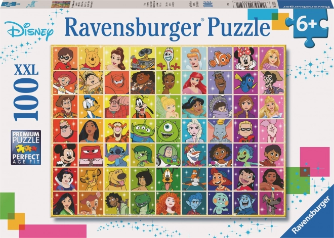 Ravensburger puzzle Disney: Postavičky XXL 100 dielikov