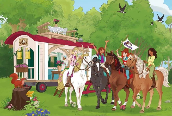 SCHMIDT Puzzle Schleich Stretnutie 60 dielikov s figúrkou