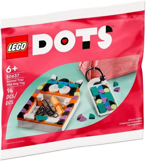 LEGO DOTS Tacka v tvare zvieratka a prívesok na tašku