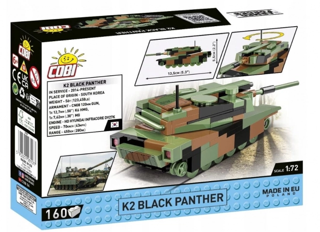 K2 čierny panter 160 kociek