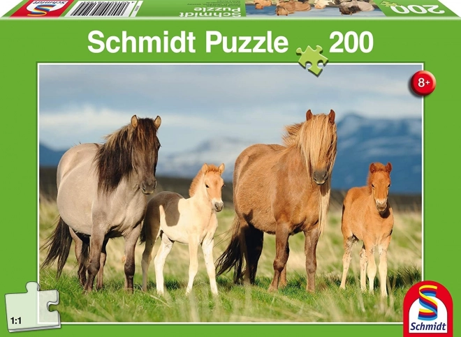 Puzzle Koňská rodina 200 dielikov