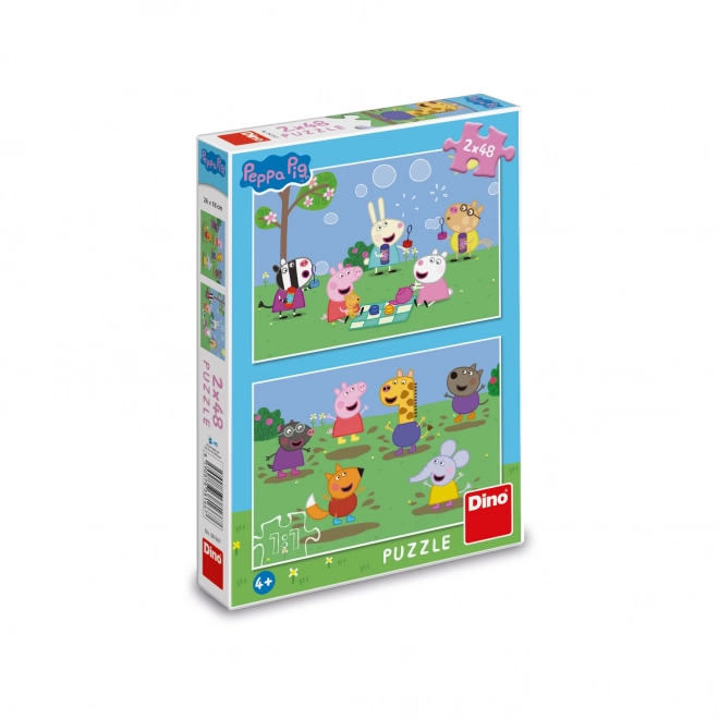 Puzzle Peppa Pig a kamaráti 2x48 dielikov