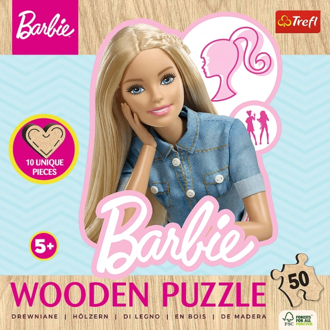 Drevené puzzle Barbie 50 dielikov od Trefl