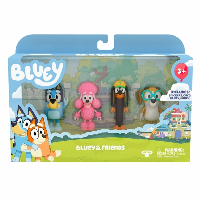 Figúrky Bluey 4-Pack Priatelia