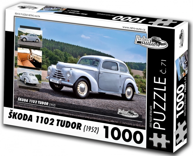 Puzzle Retro-Auta Škoda 1102 Tudor 1952 - 1000 dielikov