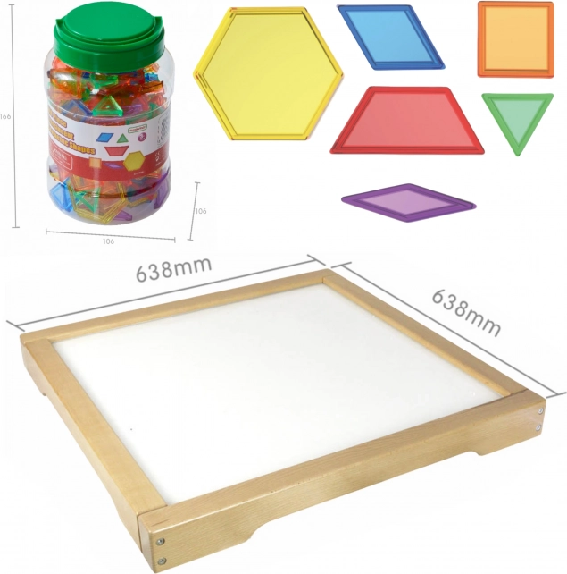 Masterkidz Panel LED senzorická skrinka Montessori Mozaika 140 dielikov